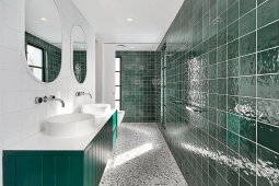 LD0802G 120X120 GLOSS GREEN, D0214A 147X147 WHITE MATT & REAL TERRAZZO, SQUARE TILES