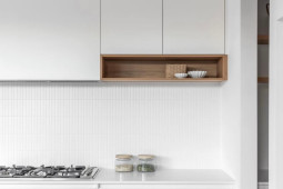 TP0601A WHITE MATT MOSAIC VERTICAL STACKED 300X296 22X145, KITCHEN DESIGN