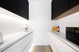 WHITE MATT VERTICAL STACKED MOSAIC VJ0232B 22X145, KITCHEN DESIGN