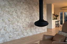 CW1919B 442X664, STONE LOOK TILES, FIREPLACE, WALL AND FLOOR TILE