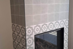 STONE LOOK TILES, FEATURE TILE, WALL AND FLOOR TILE, FIREPLACE